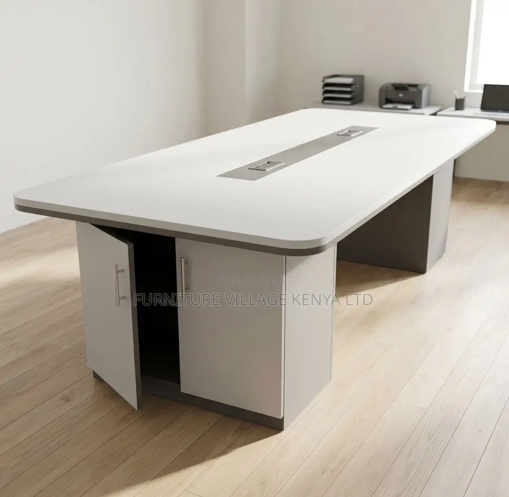 Boardroom Table; 2.4 M Gray Executive Modern Boardroom Table