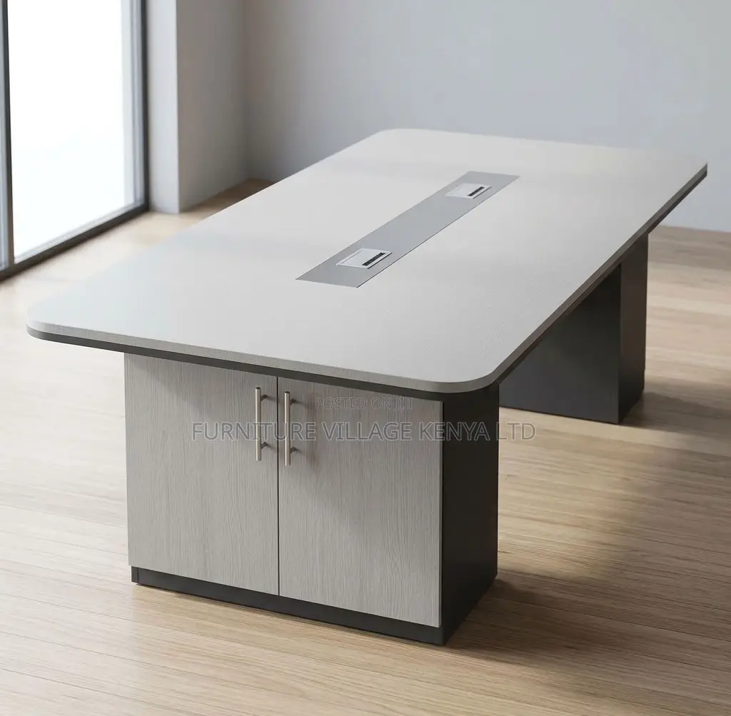 Boardroom Table; 2.4 M Gray Executive Modern Boardroom Table