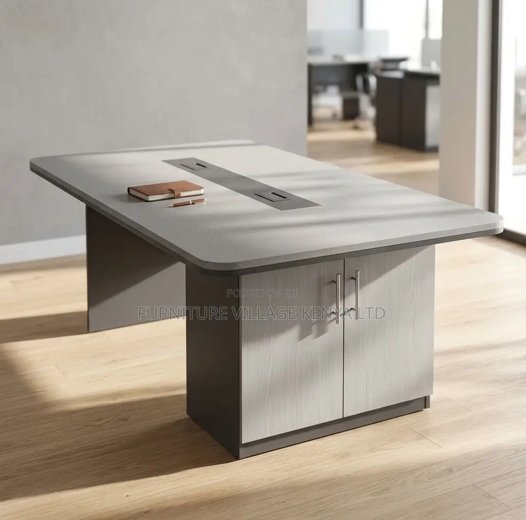 Boardroom Table; 2.4 M Gray Executive Modern Boardroom Table