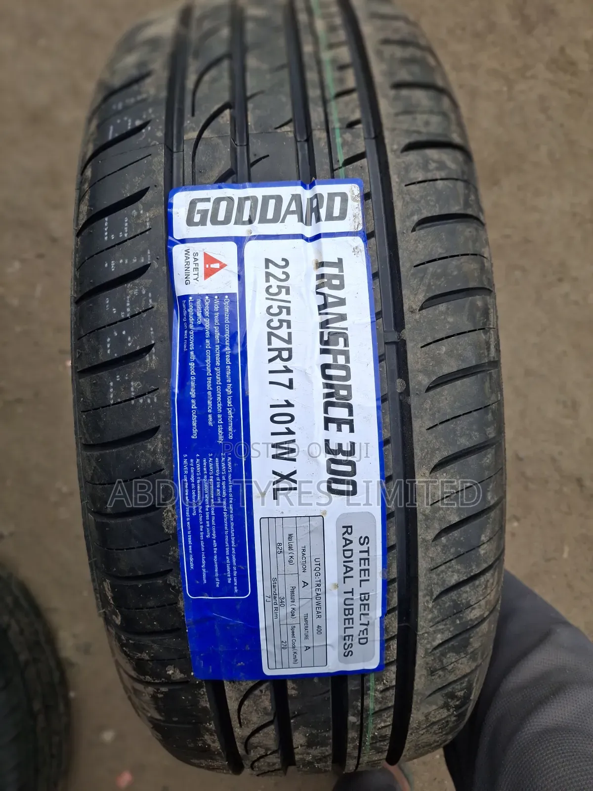 225/55zr17 Goddard Transforce Tire
