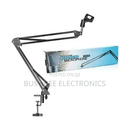 Adjustable Microphone Boom Arm Stand Steel Scissor Suspension Arm With
