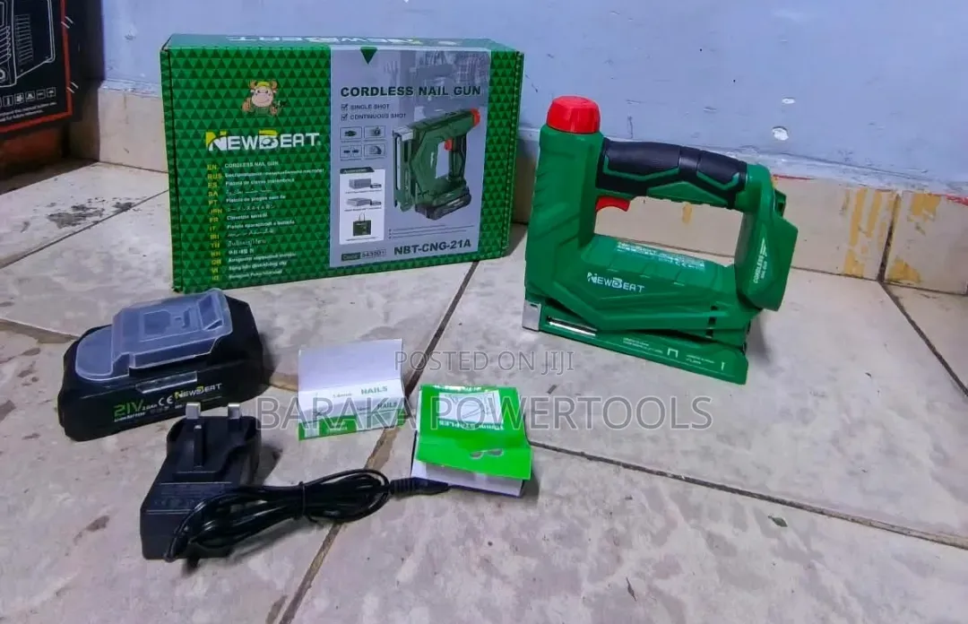 NEWBEAT 21V Cordless Nail Gun, Model NBT-CNG-21A.