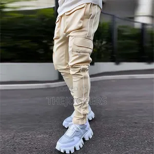 New Fashion Cargo Pants Men Leisure Pockets Stretch Jogging Trouser