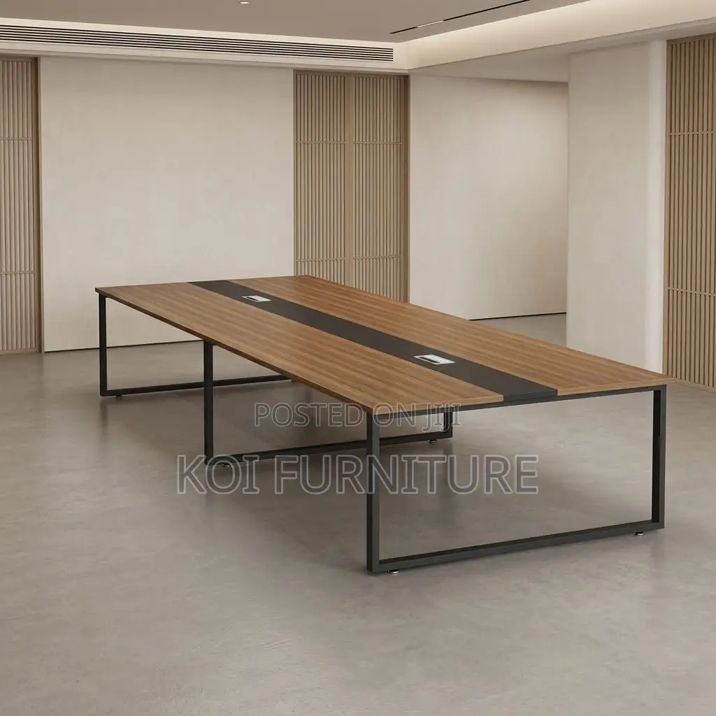 Boardroom Table; 2400MM Executive Meeting Table With Power Cable