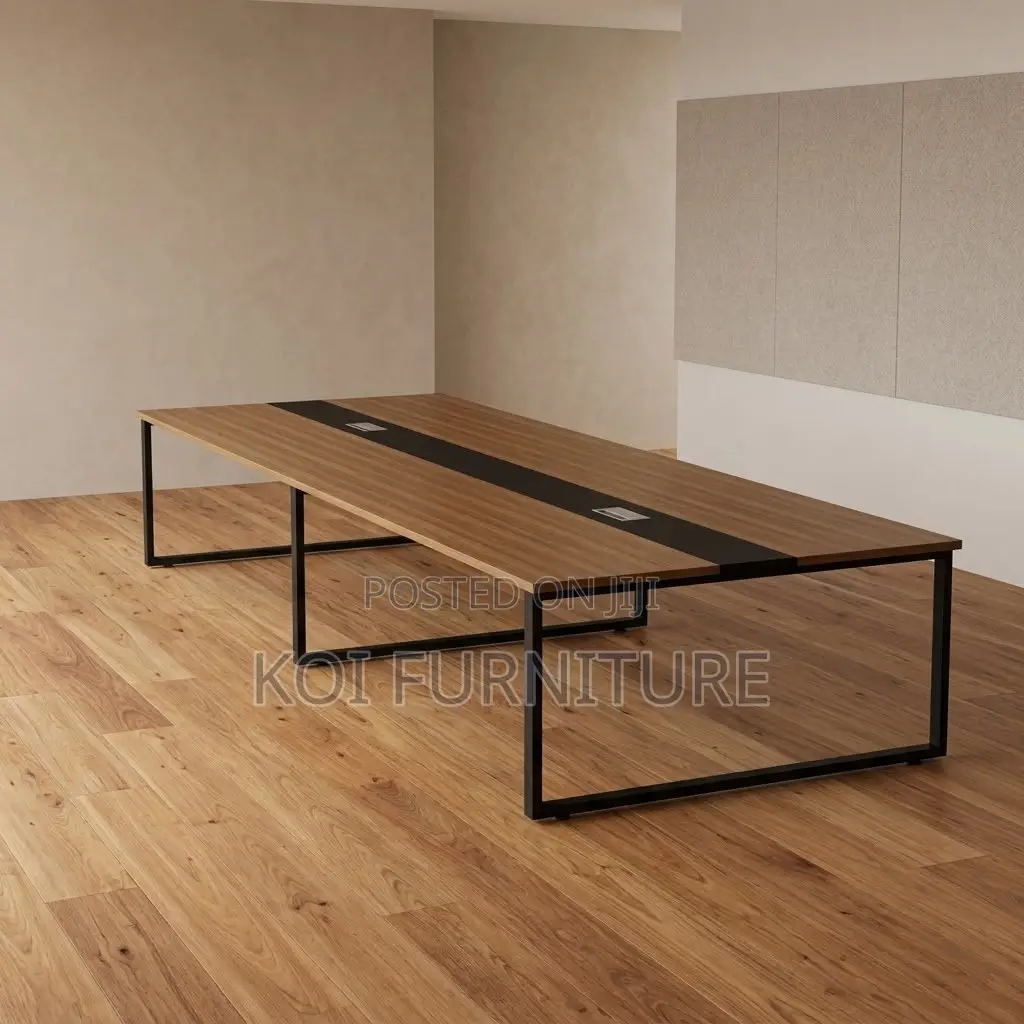 Boardroom Table; 2400MM Executive Meeting Table With Power Cable