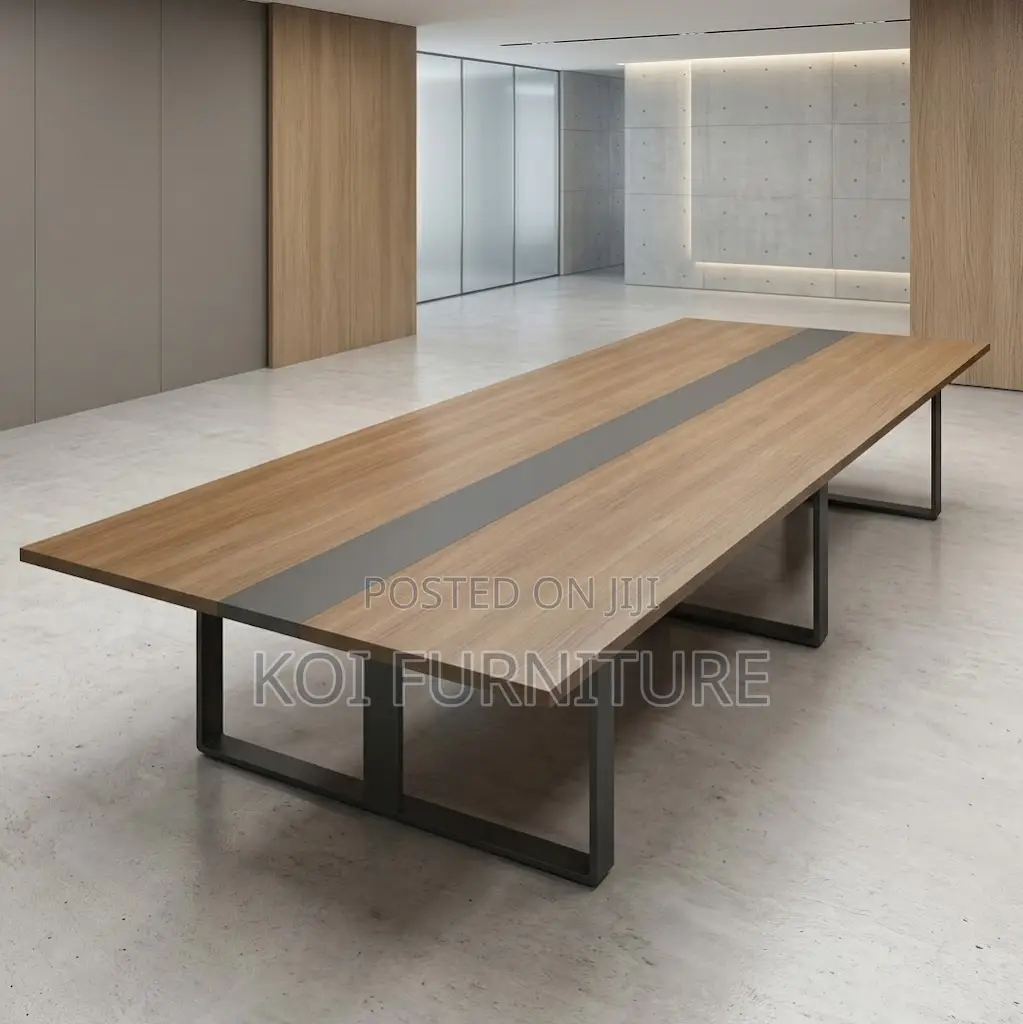 Boardroom Table; 2400MM Executive Meeting Table With Power Cable
