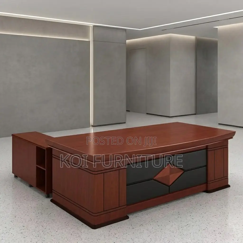 Office Desk; Executive 1800MM Modern CEOS Boss Mahogany Desk