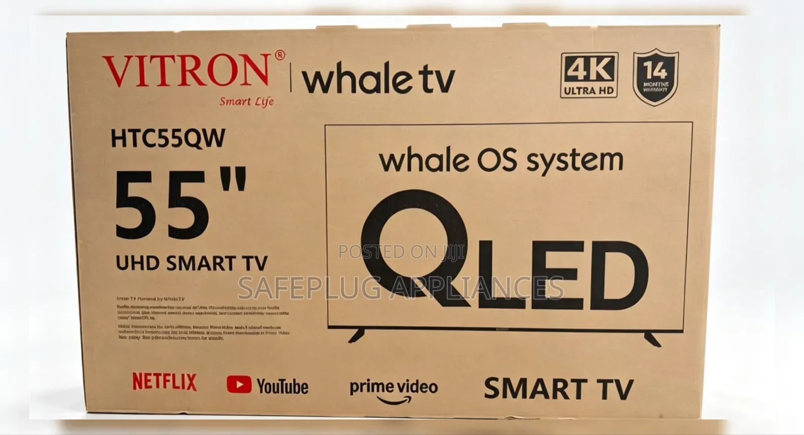 Vitron 55” QLED Ultra HD Smart Television – Whale OS