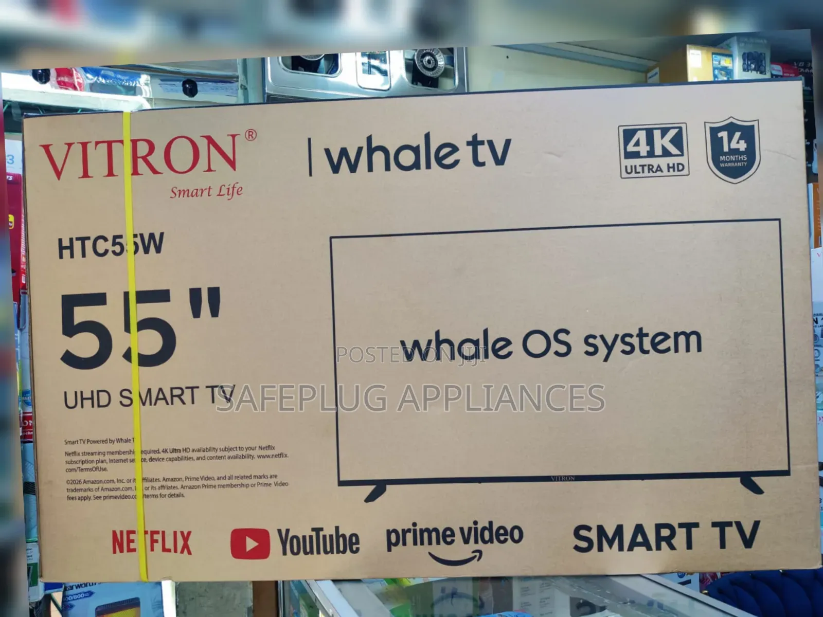Vitron 55 Inch QLED UHD Smart TV With Whale OS System