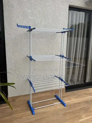 Portable Movable Cloth Drying Rack Large - Blue