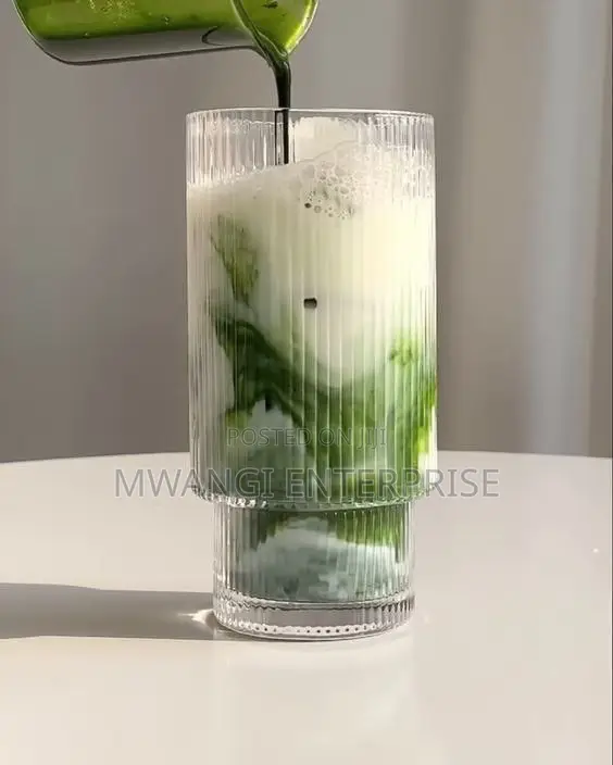 6pc Elegant Ribbed Glass Tumbler Set