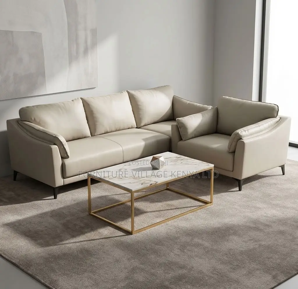 Office Sofa; 5 Seater Modern Leather Office Reception Sofas