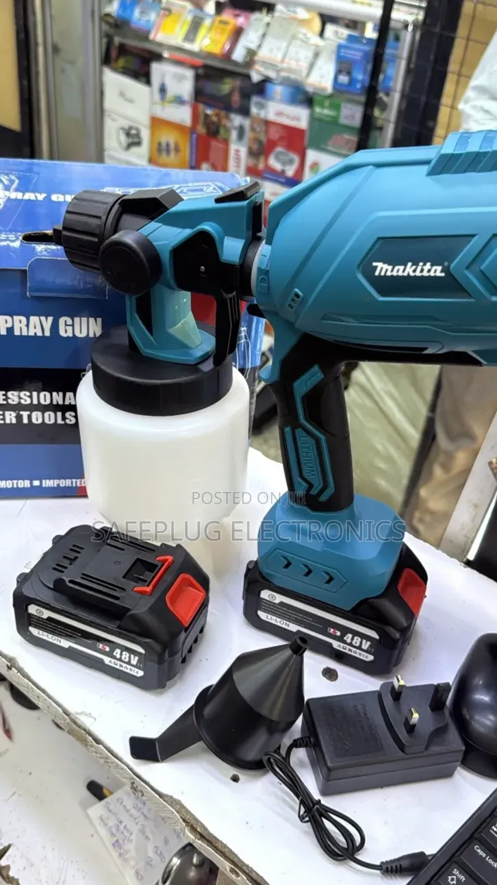Cordless Electric Paint Spray Gun With 2 Batteries (48V)