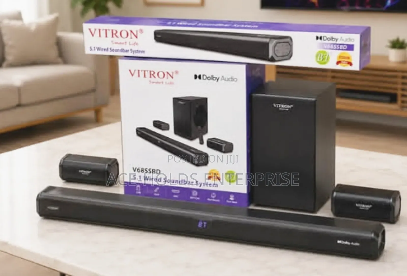 5.1ch Dolby Atmos Vitron Soundbar Speaker - V685SB Wired System