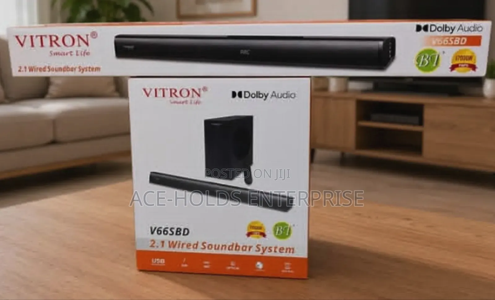 V66SB - Vitron 2.1Ch Wired Soundbar With Dolby Atmos Experience