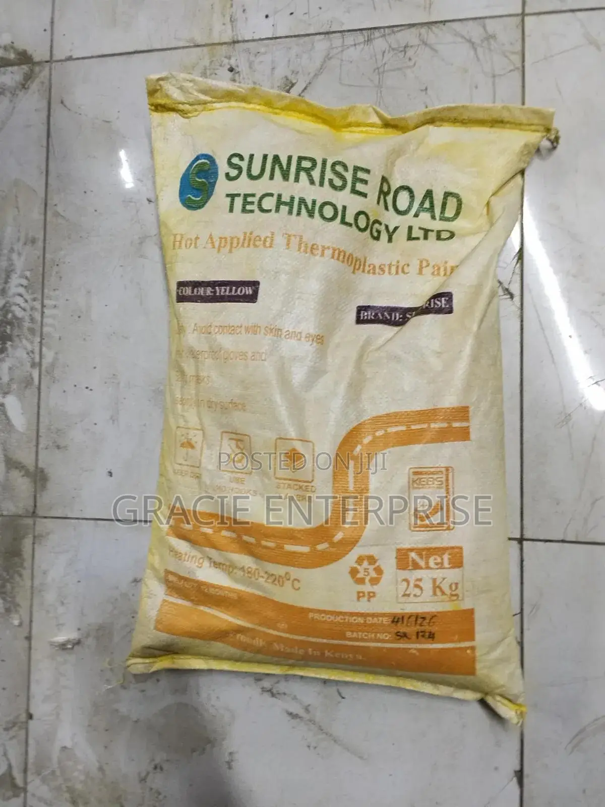Yellow Thermoplastic Road Marking Machine 25kgs