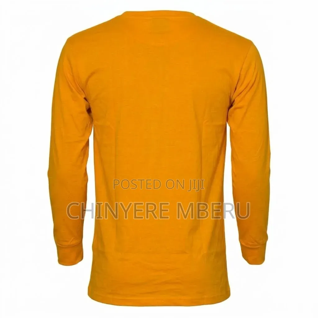 Slim Fit Light Orange Long Sleeve Shirt