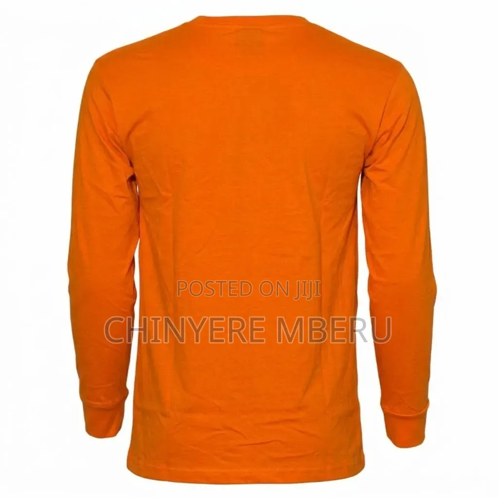 Slim Fit Orange Long Sleeve Shirt