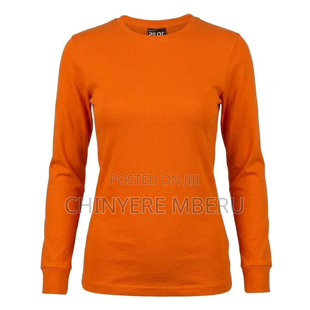 Slim Fit Orange Long Sleeve Shirt