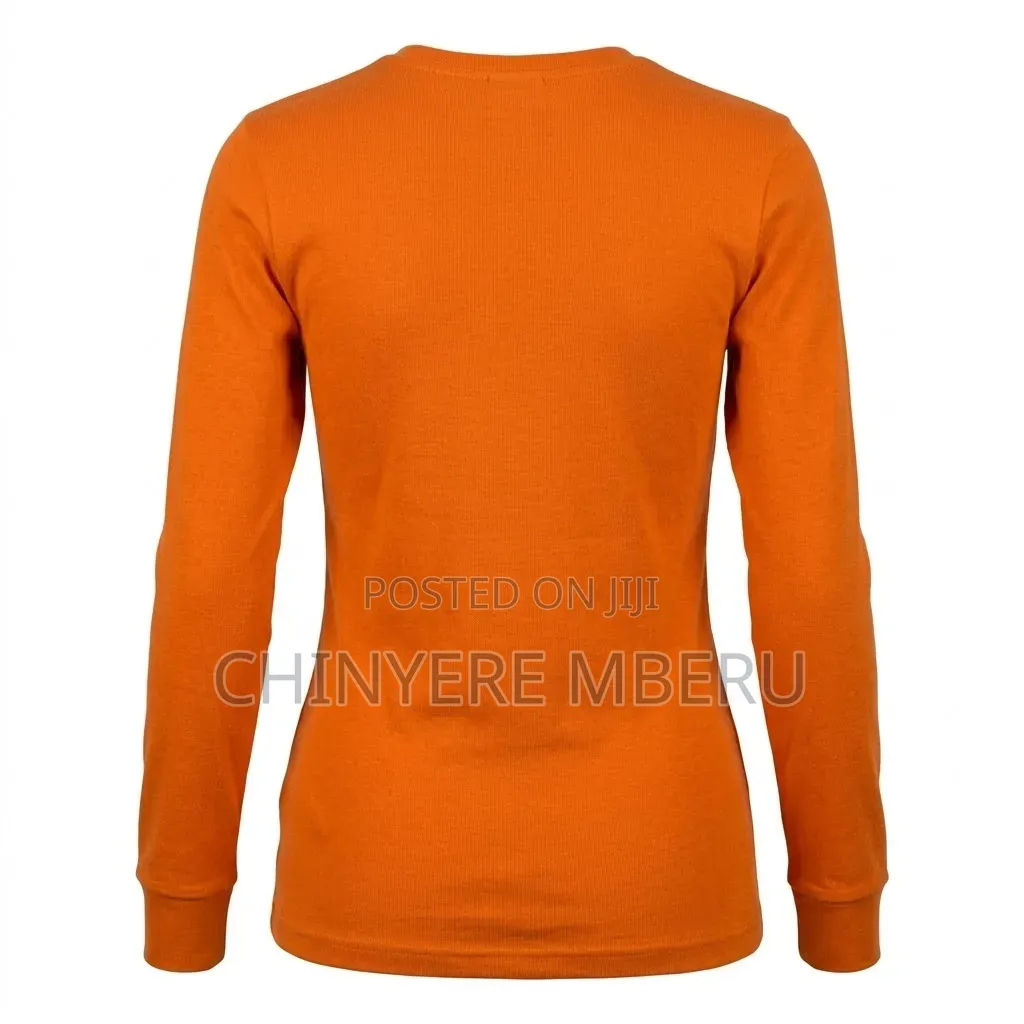 Slim Fit Orange Long Sleeve Shirt