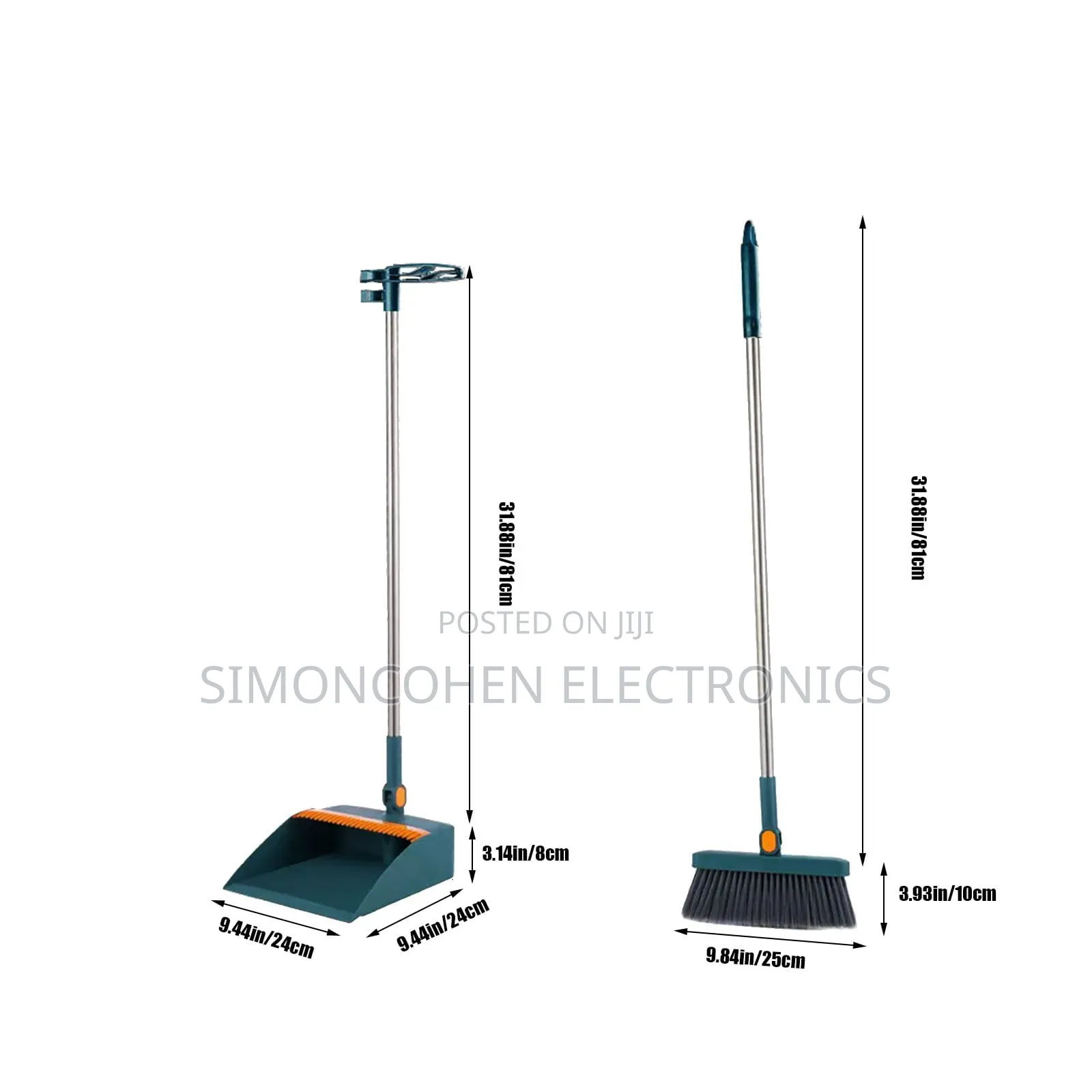 2-in-1 Broom & Dustpan Combo Set