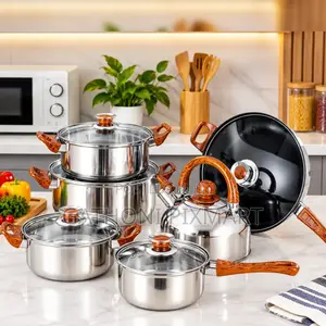 12-Piece Stainless Steel Cookware Set With Kettle