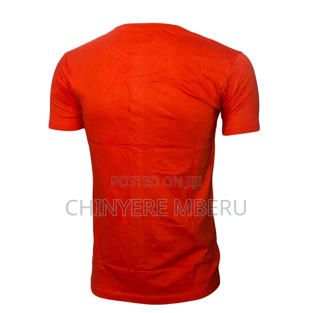 Slim Fit Dark Orange Short Sleeve Shirt