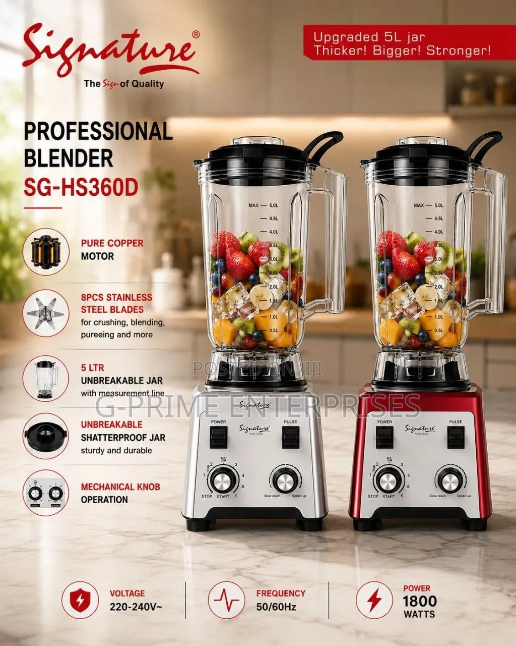 Commercial Blender -1800 Watts