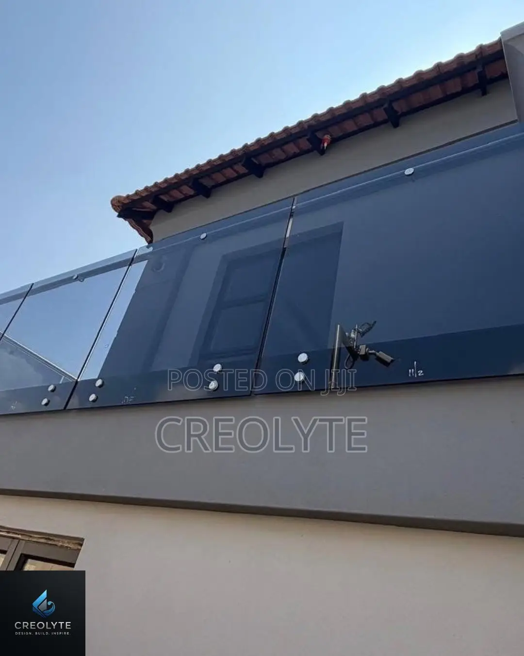 Stainless Steel & Tinted Glass Balcony Railing | Custom Balustrade |