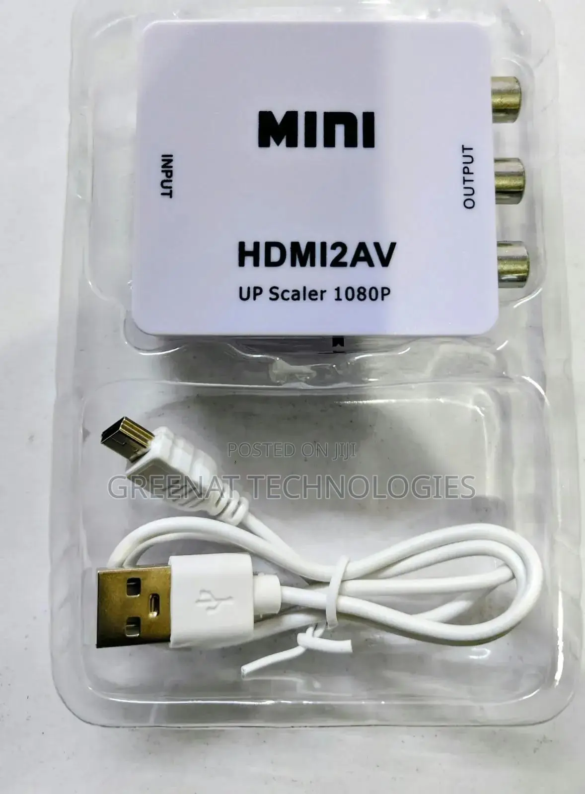 Mini HDMI to AV HDMI to RCA Audio Video Converter With 1080P Up Scaler