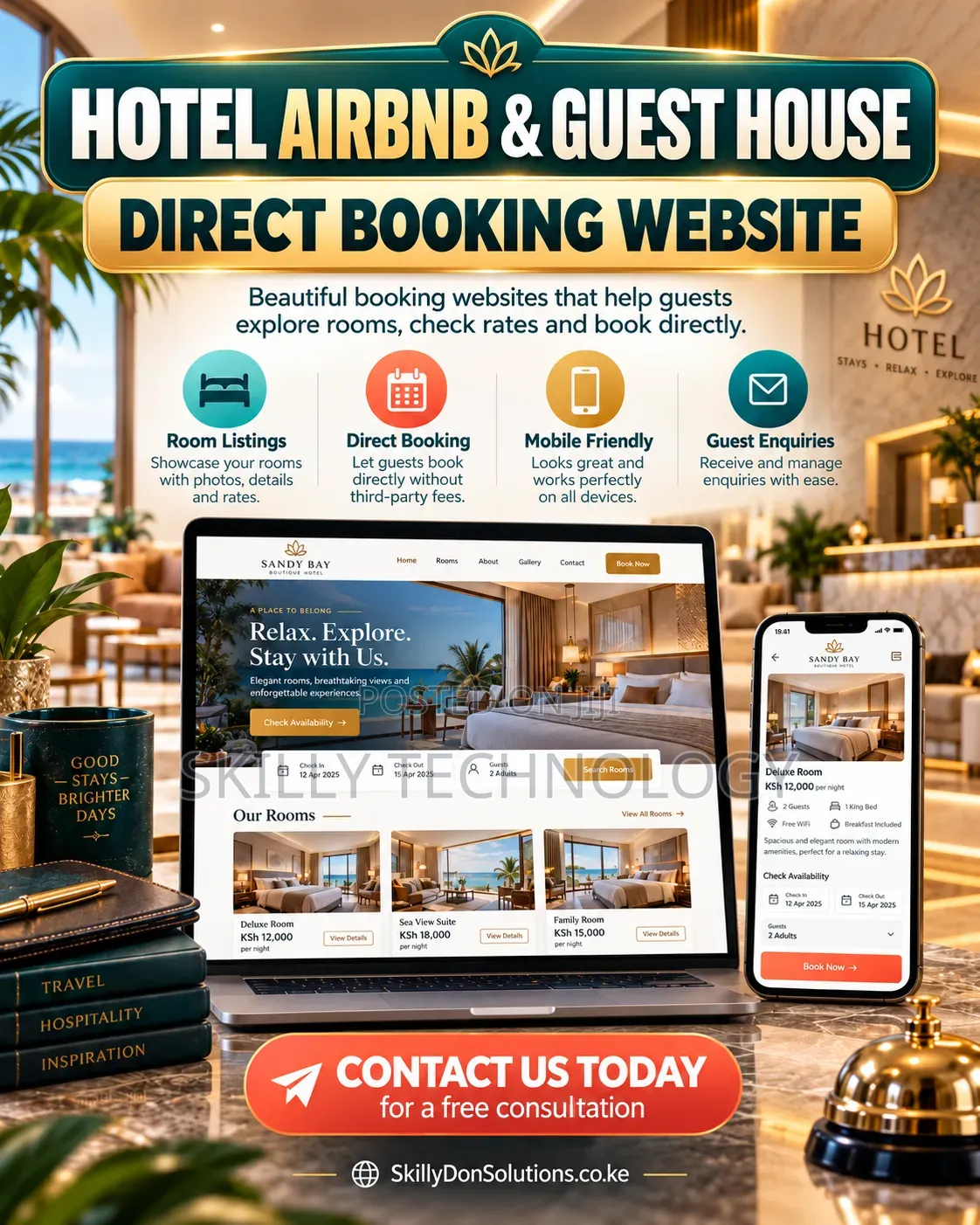 Hotel Airbnb & Guest House Direct Booking Website