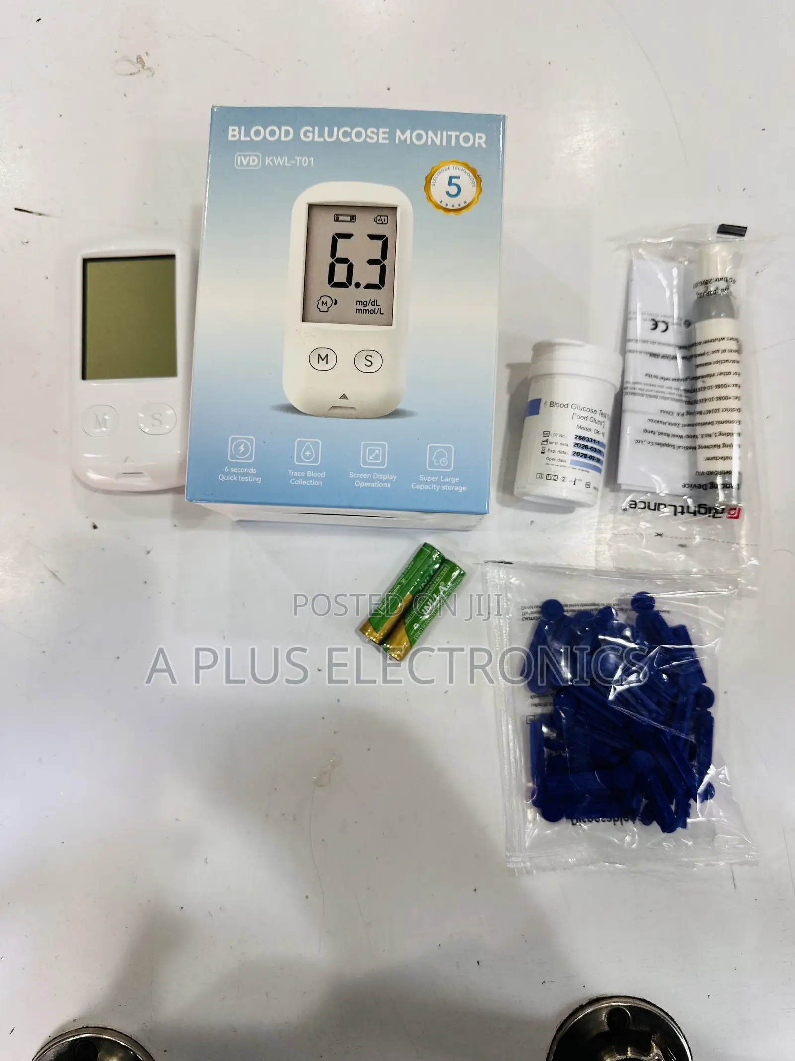 Blood Glucose Monitor T01 – Digital Blood Sugar Testing Machine