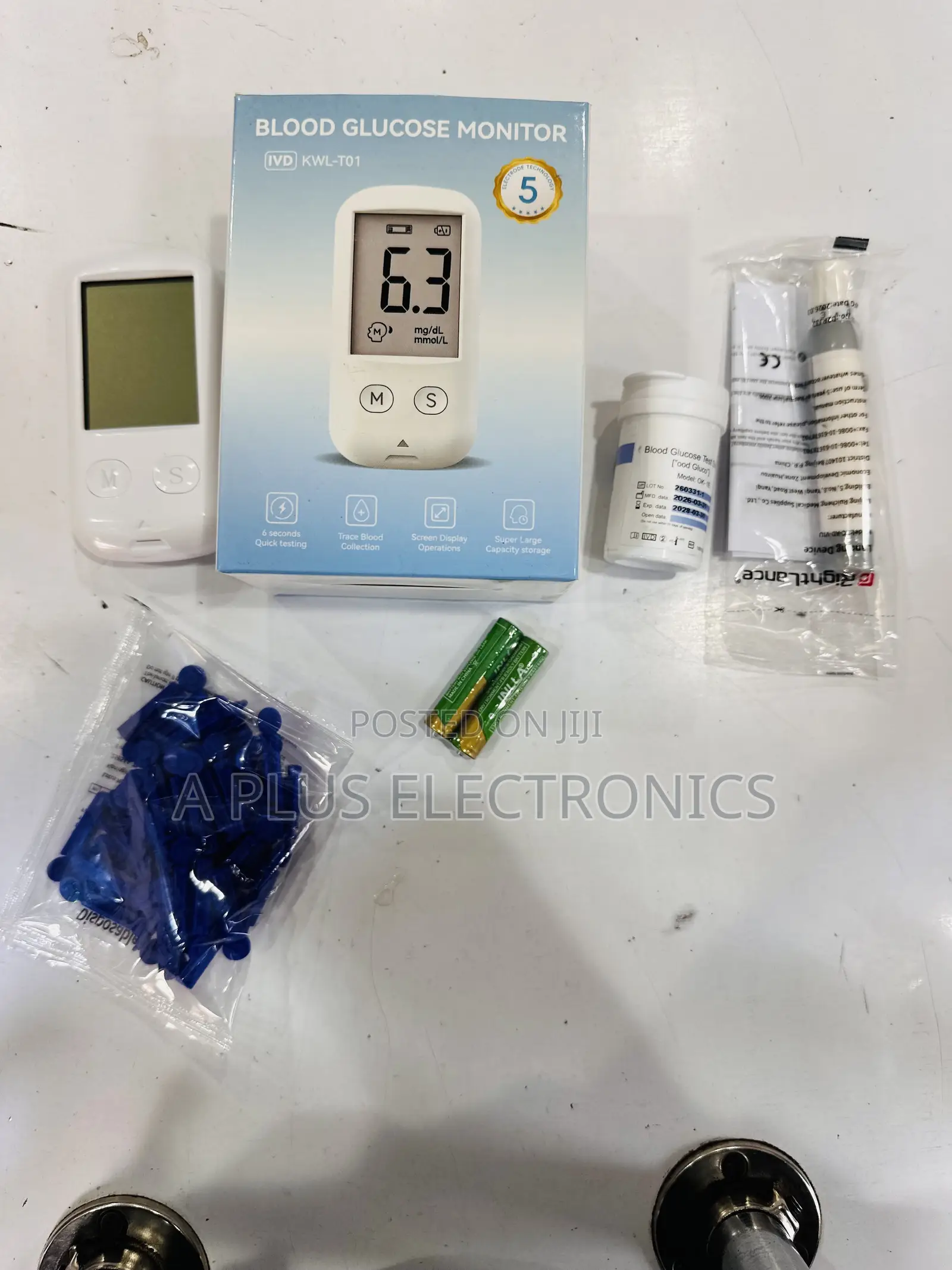 Blood Glucose Monitor T01 – Digital Blood Sugar Testing Machine