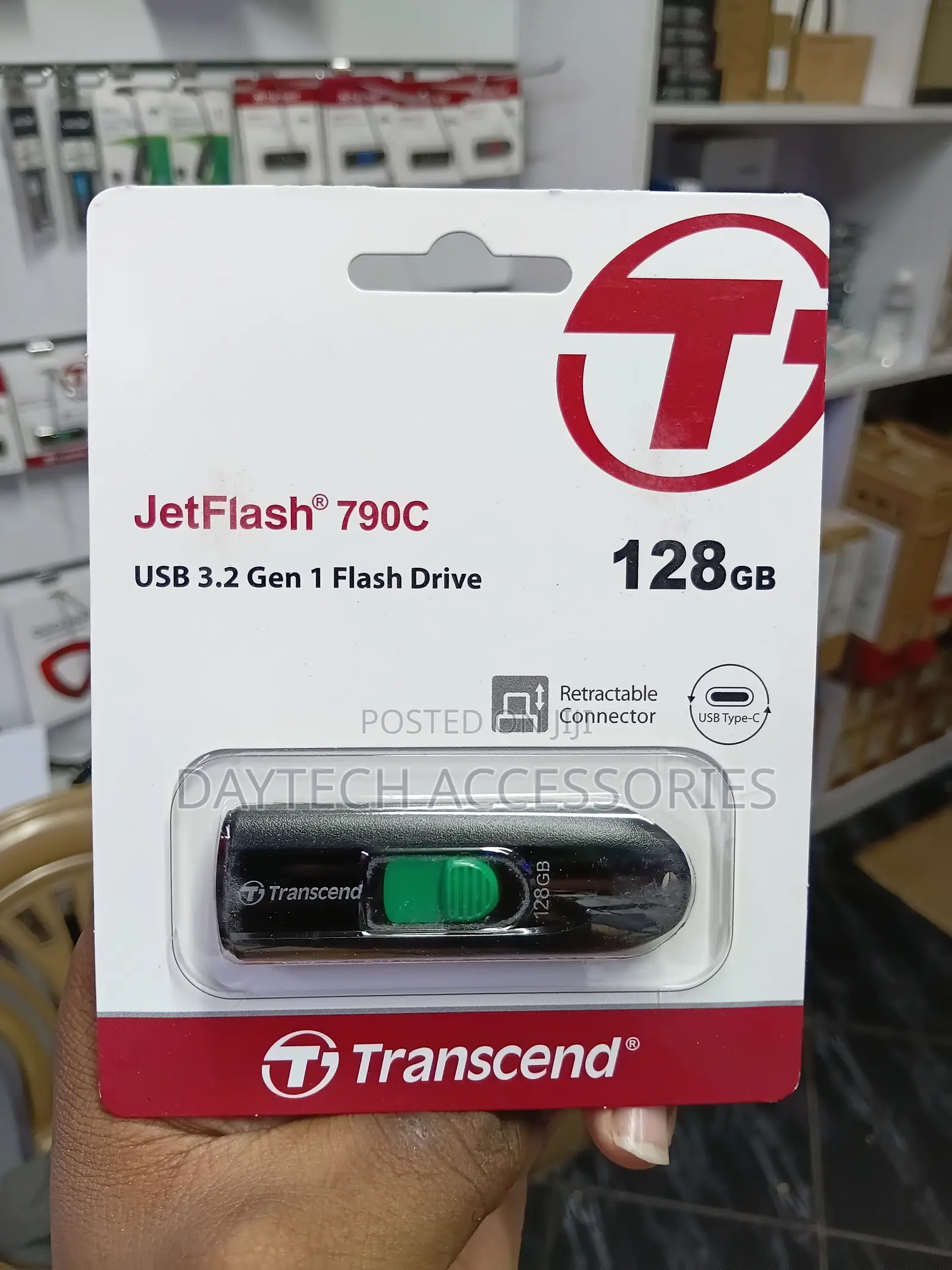 Transcend JetFlash 790C 128GB USB 3.2 Gen 1 Flash Drive