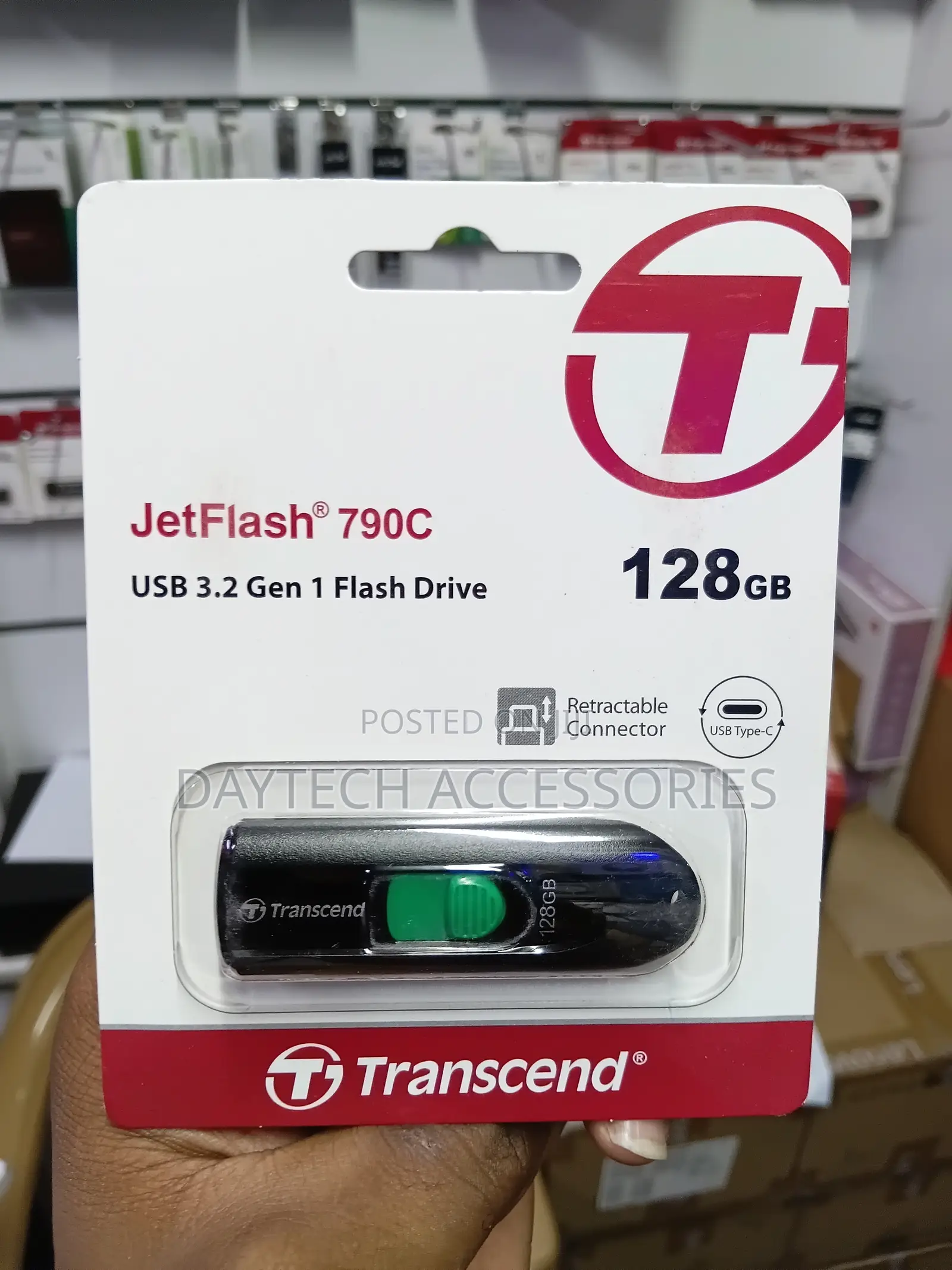128GB Transcend JetFlash 790C USB3.2 Gen 1 (USB Type-C) Flash Drive