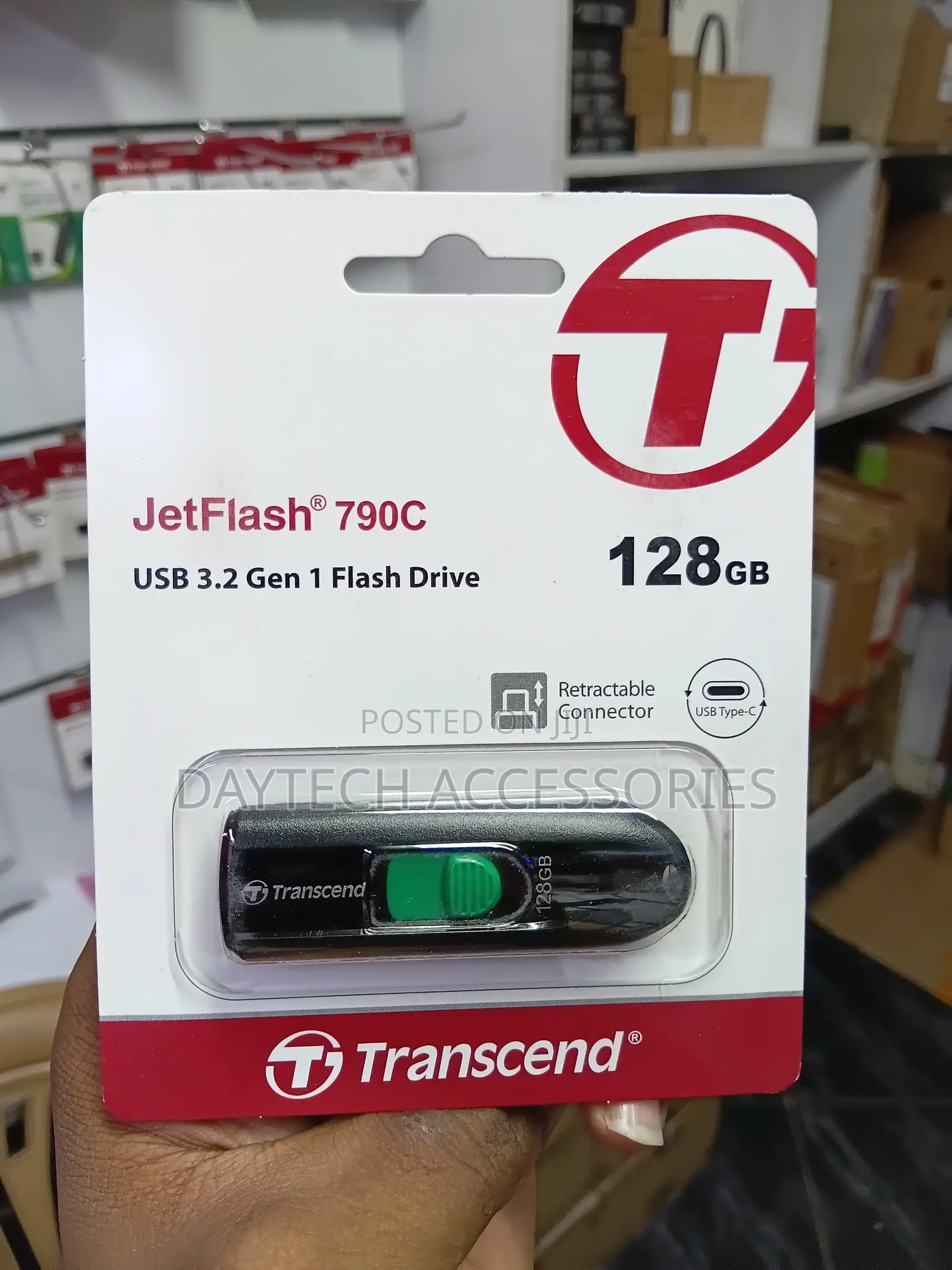 128GB Transcend JetFlash 790C USB3.2 Gen 1 (USB Type-C) Flash Drive