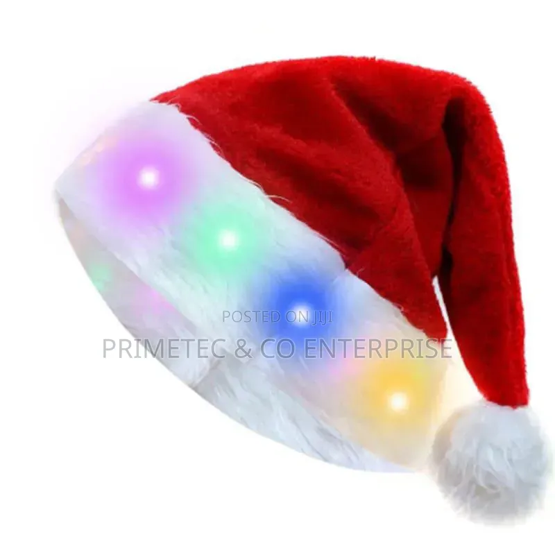 Santa Hat With LED Light Up Christmas Hat
