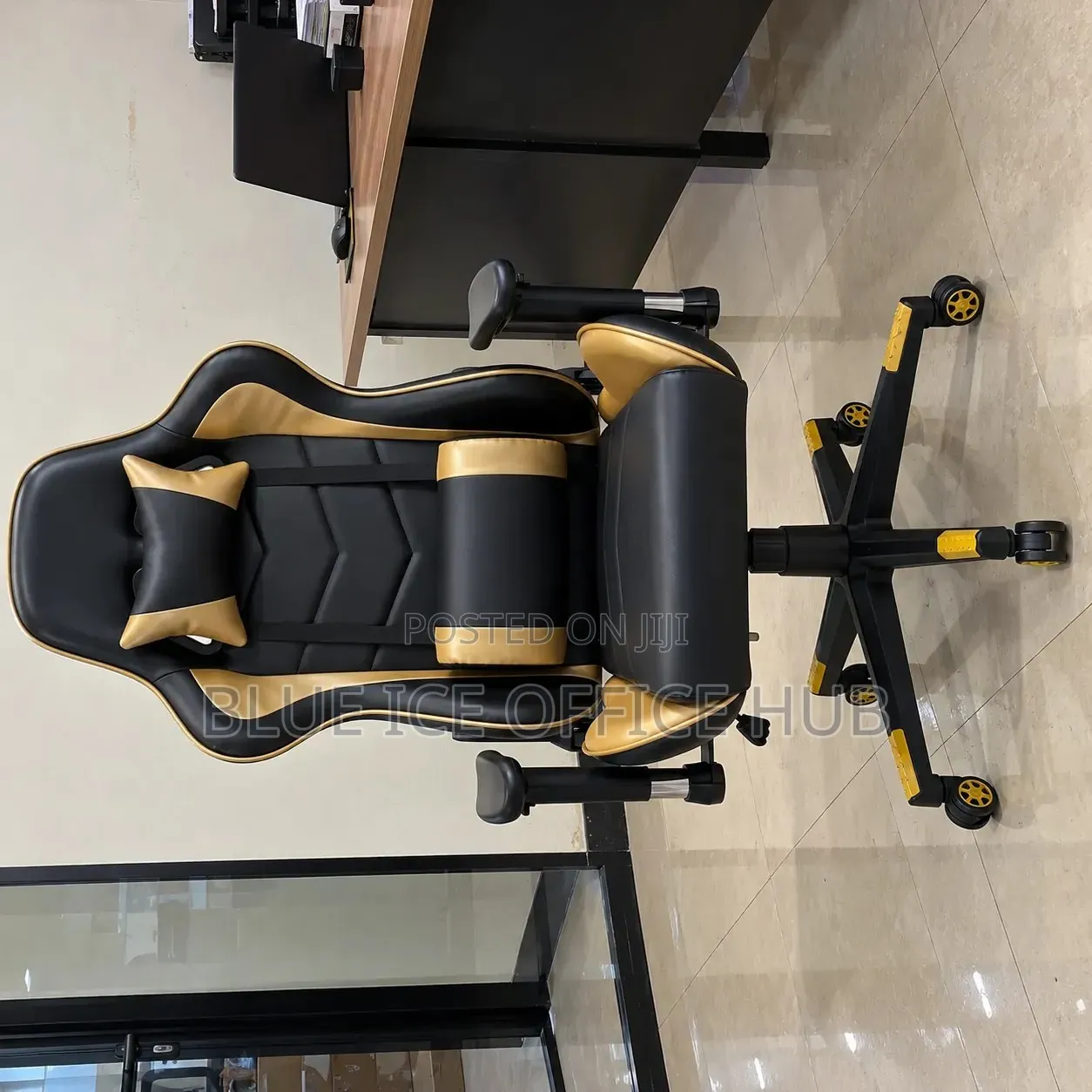 Black and Gold Gaming Chair – High Back Computer and Office Chair