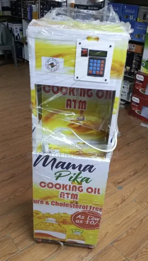 Cooking Oil ATM Machine With a Digital Keypad and Control Panel