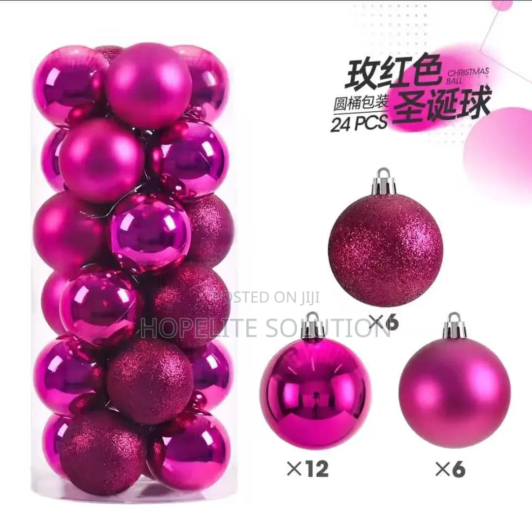 Big Xmas Decor. Balls 24pcs