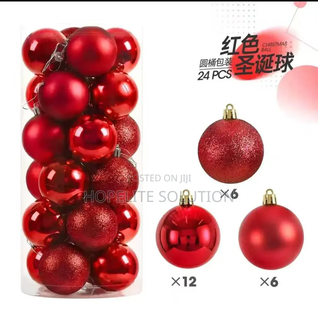 Big Xmas Decor. Balls 24pcs