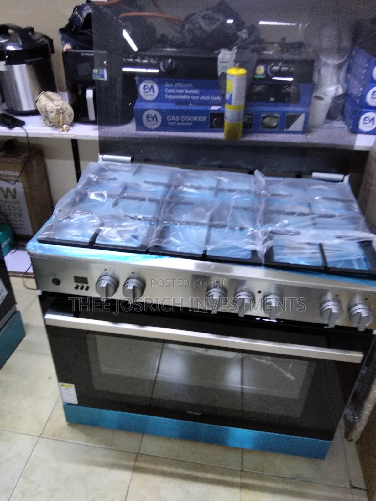 90*60 Haier 5 Burner Cooker With Wok Burner Full Oven Gas Leak Sensor