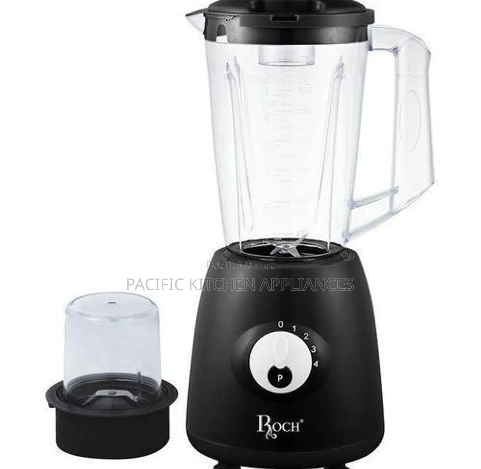 Roch 2-in-1 Blender With Grinder – Black – 1.75L