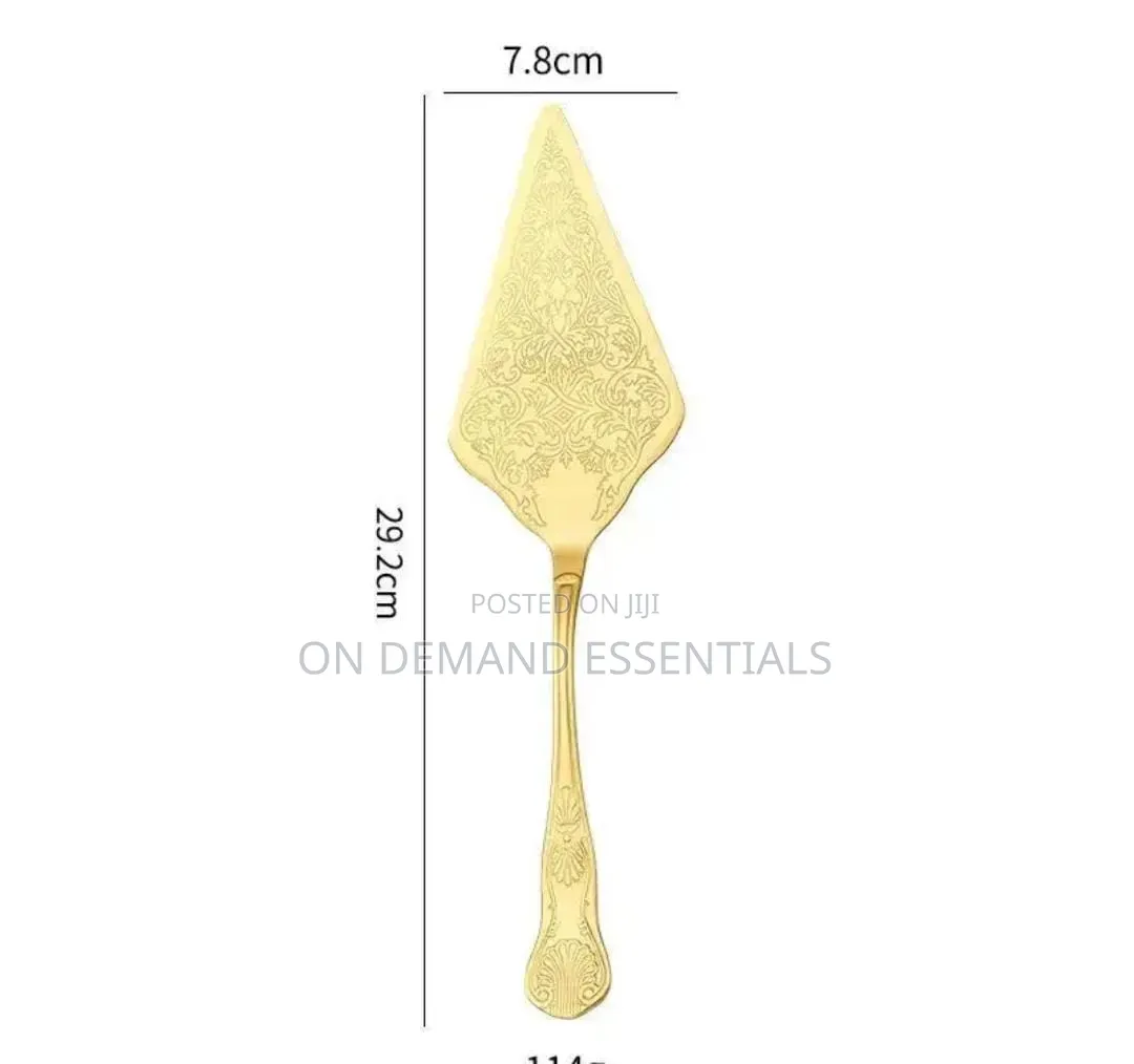 Gold Stainless Steel Cake Server Set