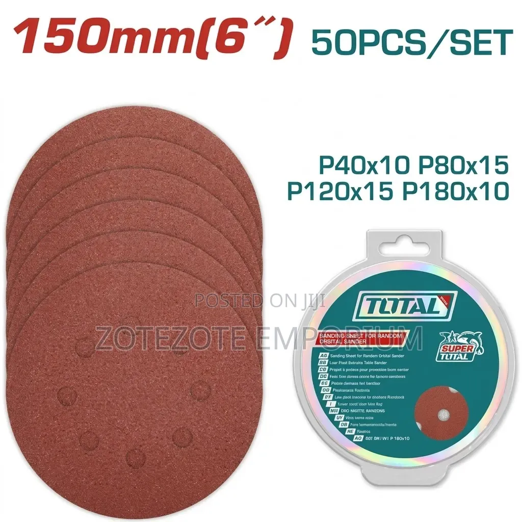 Total 150mm Sanding Sheet-6"