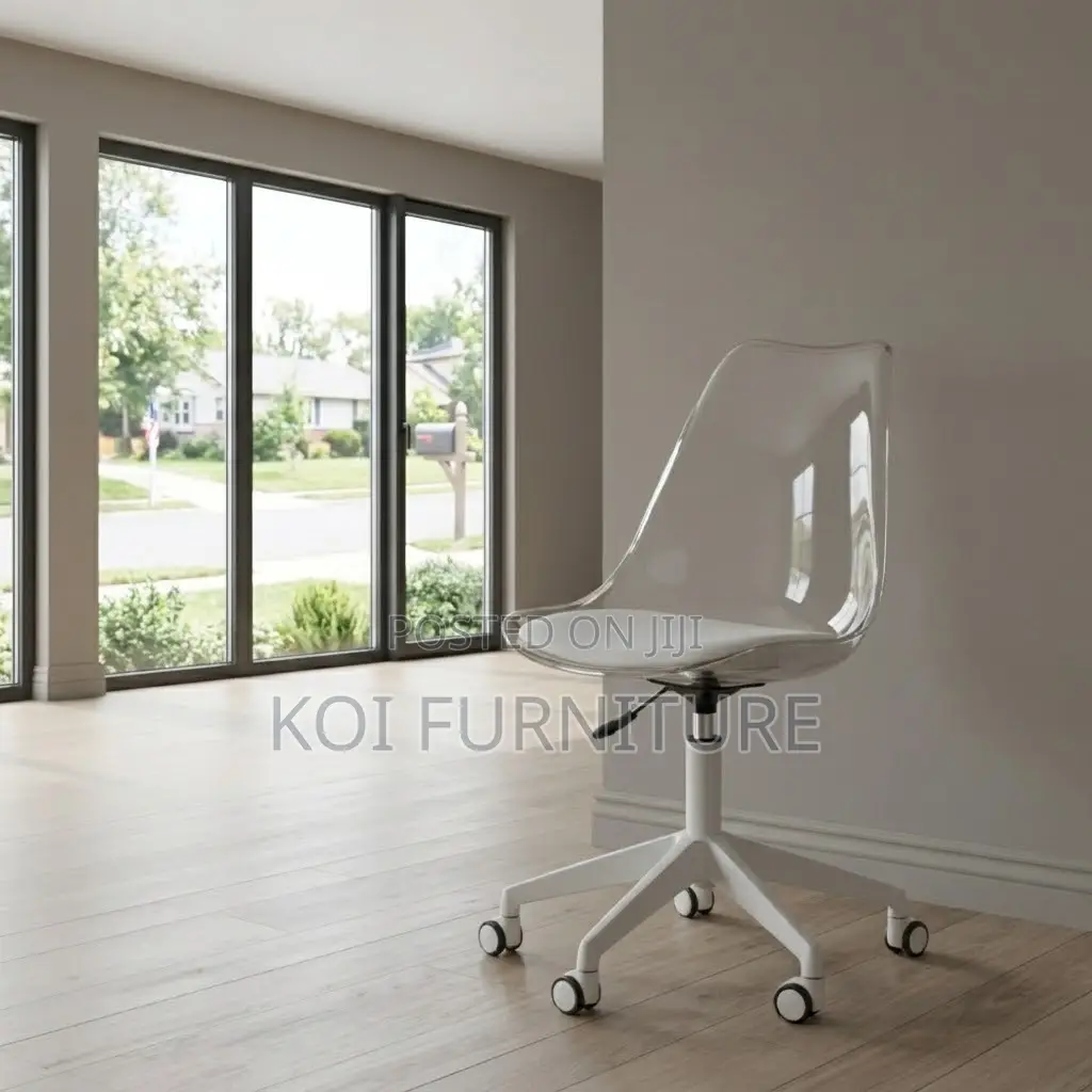 Home Chairs; Learher Mid Backrest Cushioned Swivel Seat