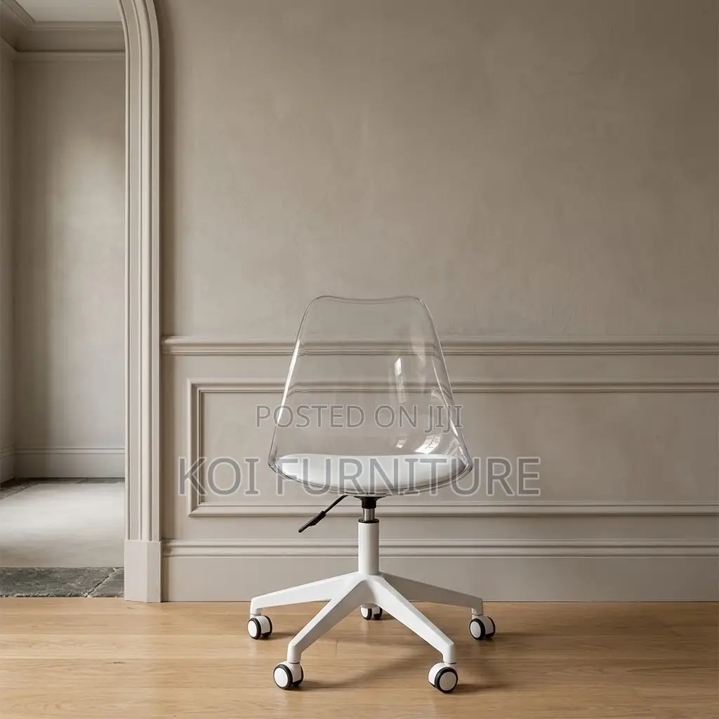 Home Chairs; Learher Mid Backrest Cushioned Swivel Seat