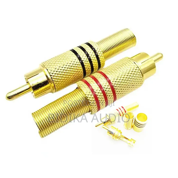 High End Copper Male Female Gold RCA Plug