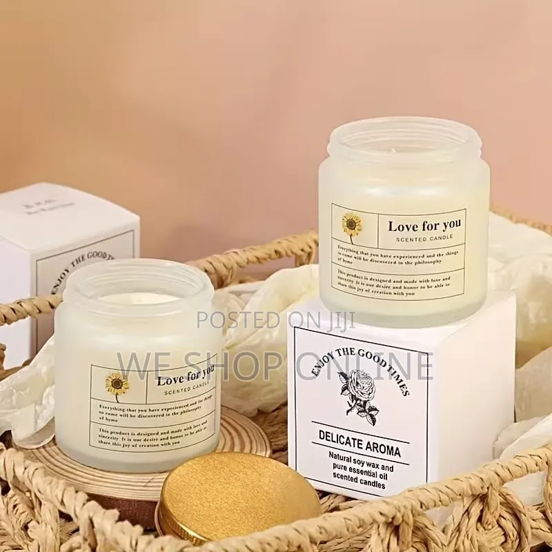 100G Frosted Glass Cup Scented Candle