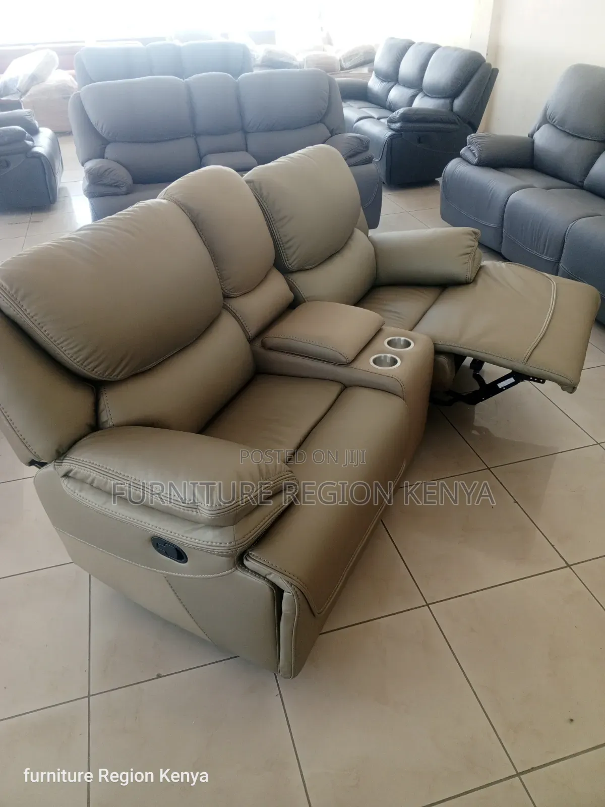 Two Seater Jungle Green Recliner Sofa
